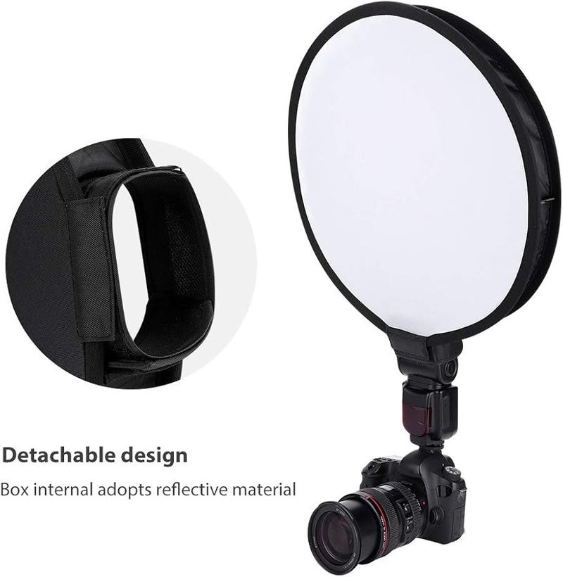 40 سم صندوق إضاءة ناعم محمول عالمي للفلاش السريع لاستوديو التصوير الفوتوغرافي والصور الشخصية مع حقيبة تخزين - Image 5